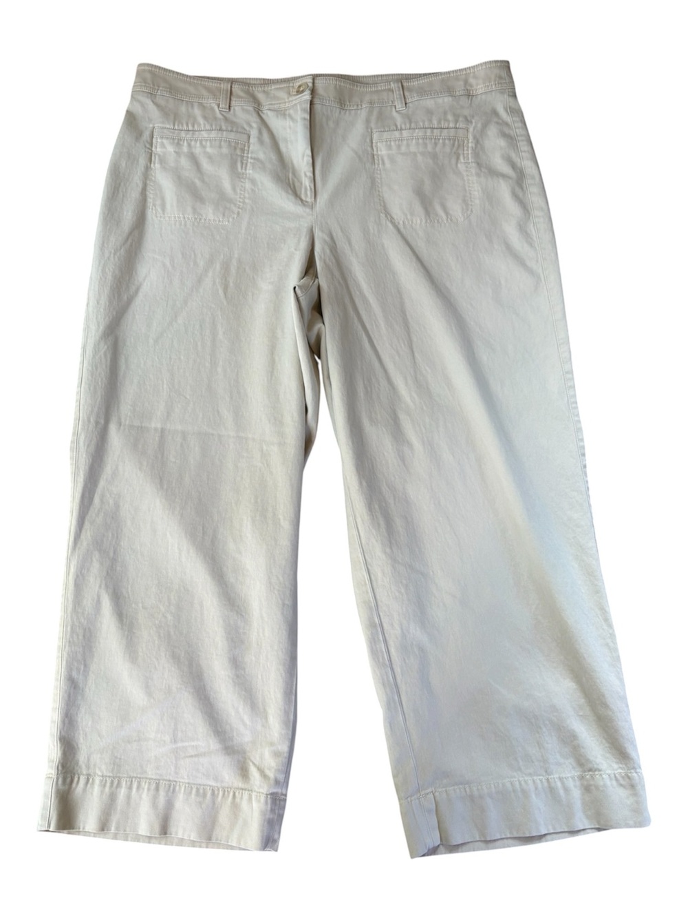 Talbots Khaki High Rise Wide Leg Pants.  Size 18W